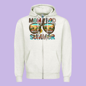 Mom Bad Summer Zipper Hoodie Designed By Cowhidedigitalart
