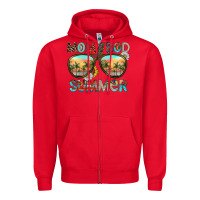 Red Mom Bad Summer Zipper Hoodie - CowhideDigitalArt