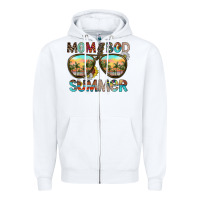 White Mom Bad Summer Zipper Hoodie - CowhideDigitalArt