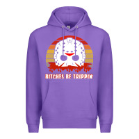 Purple Halloween Bitches Be Trippin Jason Mask Premium Hoodie - lanVoArt