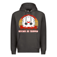 Smoke Halloween Bitches Be Trippin Jason Mask Premium Hoodie - lanVoArt