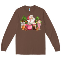 Chestnut pink christmas santa coffe cups Long Sleeve Tee - CowGirlArtShop
