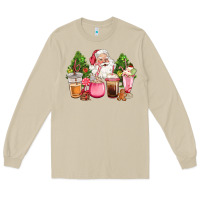 Mushroom pink christmas santa coffe cups Long Sleeve Tee - CowGirlArtShop