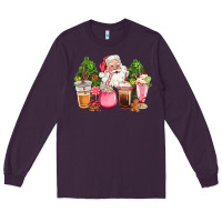Plum pink christmas santa coffe cups Long Sleeve Tee - CowGirlArtShop