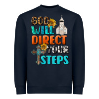 Navy God Will Direct Your Steps Heavyweight Sweatshirt - BundleAndBundleShop