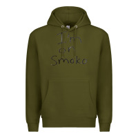 Army Green handwritten i'm on smoko hot australian lingo the chats Premium Hoodie - lanVoArt
