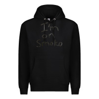 Black handwritten i'm on smoko hot australian lingo the chats Premium Hoodie - lanVoArt