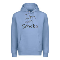 Colony Blue handwritten i'm on smoko hot australian lingo the chats Premium Hoodie - lanVoArt