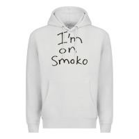 Dove Grey handwritten i'm on smoko hot australian lingo the chats Premium Hoodie - lanVoArt