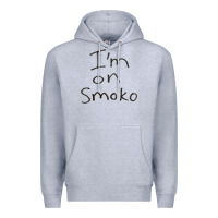 Heather Grey handwritten i'm on smoko hot australian lingo the chats Premium Hoodie - lanVoArt