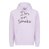 Lilac handwritten i'm on smoko hot australian lingo the chats Premium Hoodie - lanVoArt
