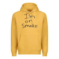 Mustard handwritten i'm on smoko hot australian lingo the chats Premium Hoodie - lanVoArt