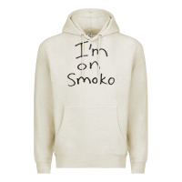 Oatmeal Heather handwritten i'm on smoko hot australian lingo the chats Premium Hoodie - lanVoArt
