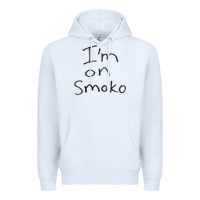 White handwritten i'm on smoko hot australian lingo the chats Premium Hoodie - lanVoArt