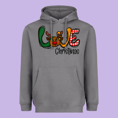 Love Christmas Heavyweight Hoodie Designed By Cowhidedigitalart
