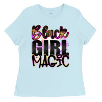 Baby Blue black girl magic Ladies Tee - Artiststas