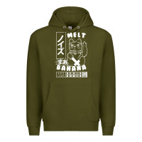 Army Green melt banana Premium Hoodie - lanVoArt