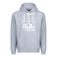 Heather Grey melt banana Premium Hoodie - lanVoArt