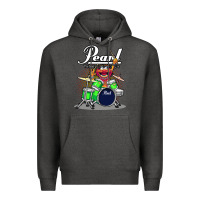 Charcoal Heather animal drummer pearl drums Premium Hoodie - lanVoArt