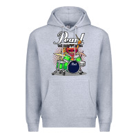 Heather Grey animal drummer pearl drums Premium Hoodie - lanVoArt