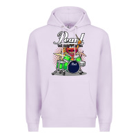 Lilac animal drummer pearl drums Premium Hoodie - lanVoArt