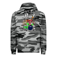 Slate Camo animal drummer pearl drums Premium Hoodie - lanVoArt