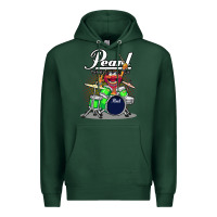 Sports Green animal drummer pearl drums Premium Hoodie - lanVoArt