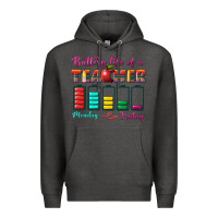 Charcoal Heather battery life of a teacher Premium Hoodie - BundleAndBundleShop