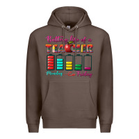 Coffee battery life of a teacher Premium Hoodie - BundleAndBundleShop