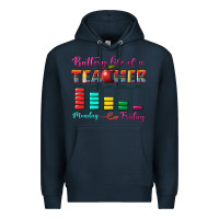 Navy battery life of a teacher Premium Hoodie - BundleAndBundleShop