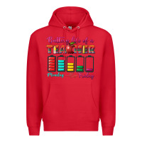 Red battery life of a teacher Premium Hoodie - BundleAndBundleShop