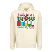 Sandshell battery life of a teacher Premium Hoodie - BundleAndBundleShop
