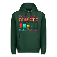 Sports Green battery life of a teacher Premium Hoodie - BundleAndBundleShop