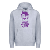 Heather Grey gogol bordello start wearing purple Premium Hoodie - lanVoArt