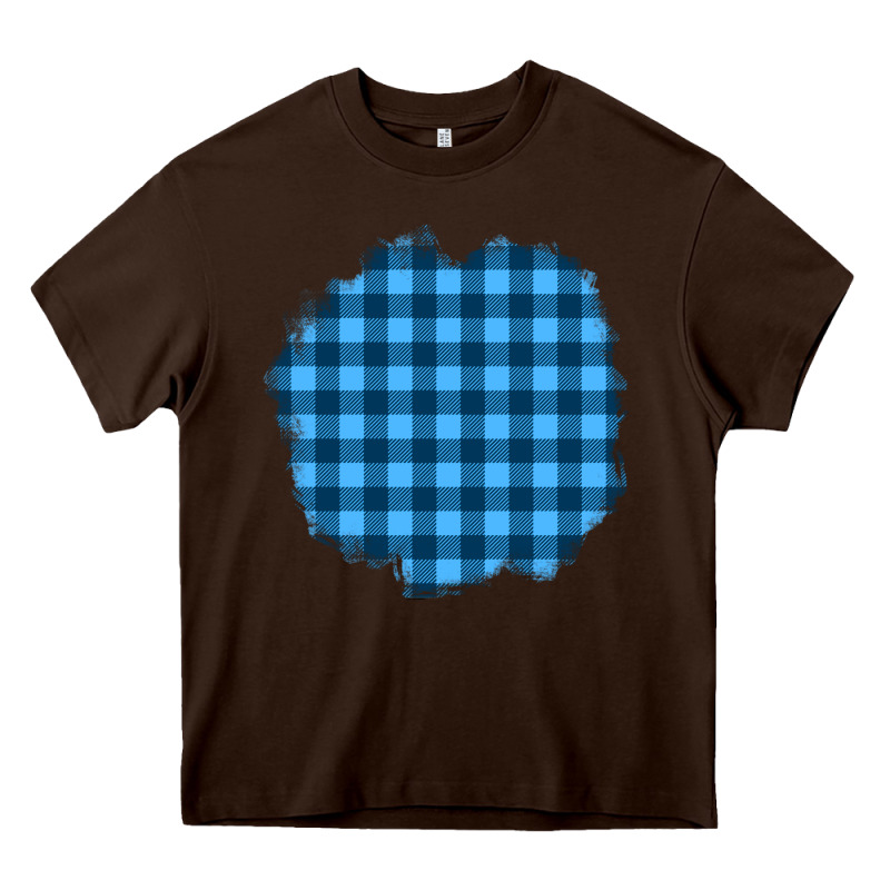 Winter Tartan Patch Heavy Core Tee by BundleAndBundleShop | Teevron