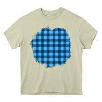 Mossy Winter Tartan Patch Heavy Core Tee - BundleAndBundleShop