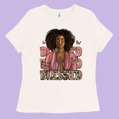 Blessed Black Woman Ladies Tee Designed By Artiststas