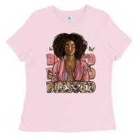 Bubblegum Pink blessed black woman Ladies Tee - Artiststas