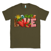 Army Green love strawberry Classic Tee - RanaPortraitStore