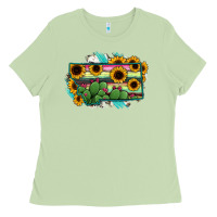 Matcha Montana Map Sunflower Cactus Serape Ladies Tee - RanaPortraitStore
