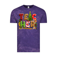 Cloud Purple teacher christmas Vintage Tee - texasbilliewilder