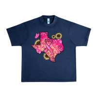 Navy Texas map Cancer Urban Heavy Tee - HowdyJamesFarm