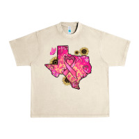Sandshell Texas map Cancer Urban Heavy Tee - HowdyJamesFarm