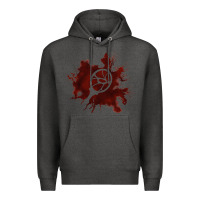 Charcoal Heather mark of the malkavian Premium Hoodie - lanVoArt