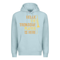 Blue Mist relax the trombone player is here gift trombone gifts Premium Hoodie - lanVoArt