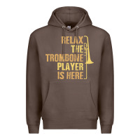 Coffee relax the trombone player is here gift trombone gifts Premium Hoodie - lanVoArt