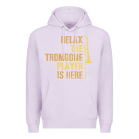 Lilac relax the trombone player is here gift trombone gifts Premium Hoodie - lanVoArt