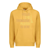 Mustard relax the trombone player is here gift trombone gifts Premium Hoodie - lanVoArt