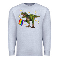 Heather Grey lgbtq+  t rex Premium Sweatshirt - Artiststas