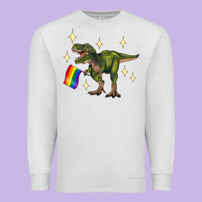 Lgbtq+  T Rex Premium Sweatshirt Designed By Artiststas